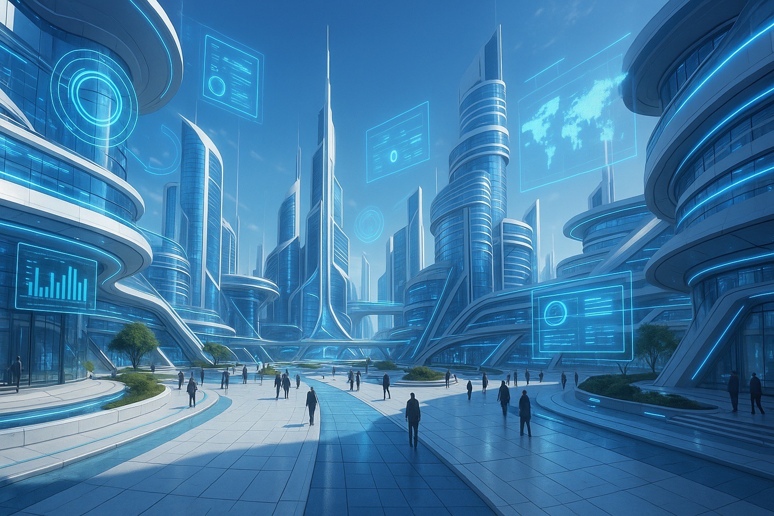 AI Neuro City Background