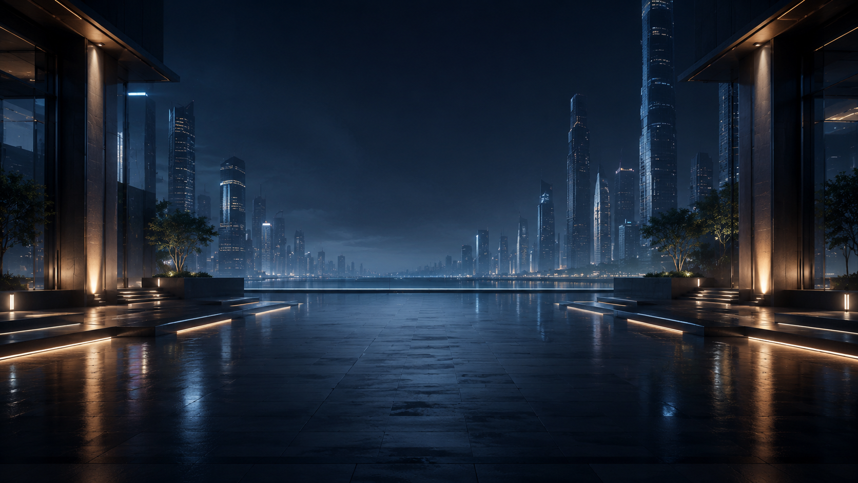 Панорама интеллектуального города AI Neuro City